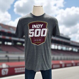 Indy 500 2024 Large T Shirt Graphic Racing Tee Official Gainbridge Triblend